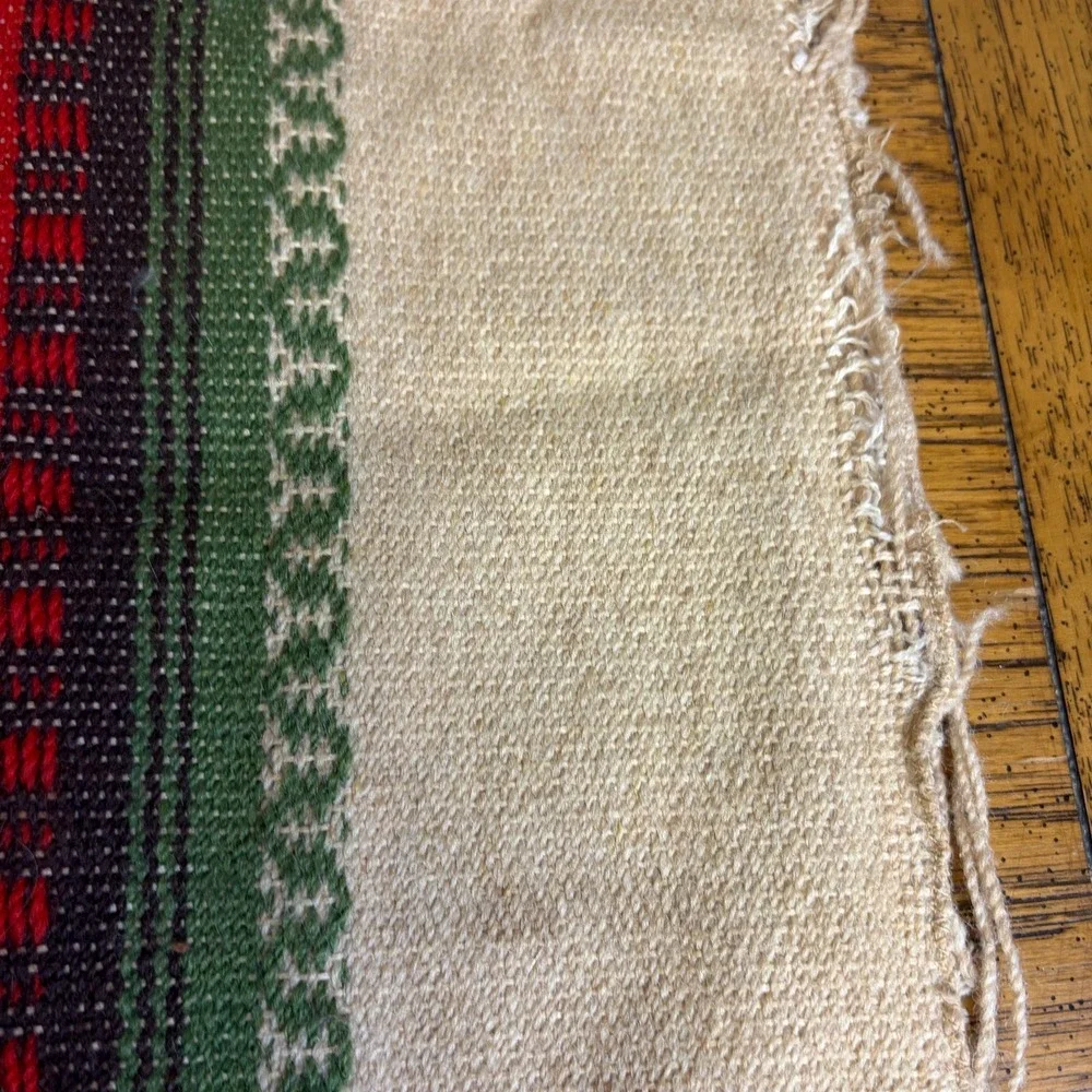 Vintage Swedish Folk Weaving Handwoven Scandinavian Pillow Cover Wool Unfinished